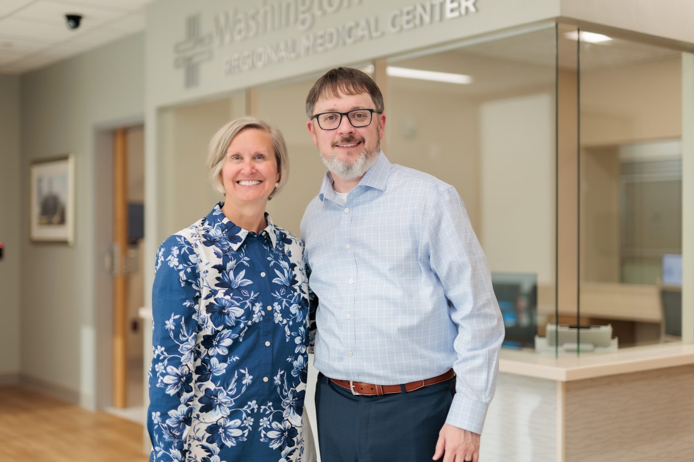 Pam Stewart of Washington County Regional Medical Center with Kerry Trapnell of Aletheia Health Partners